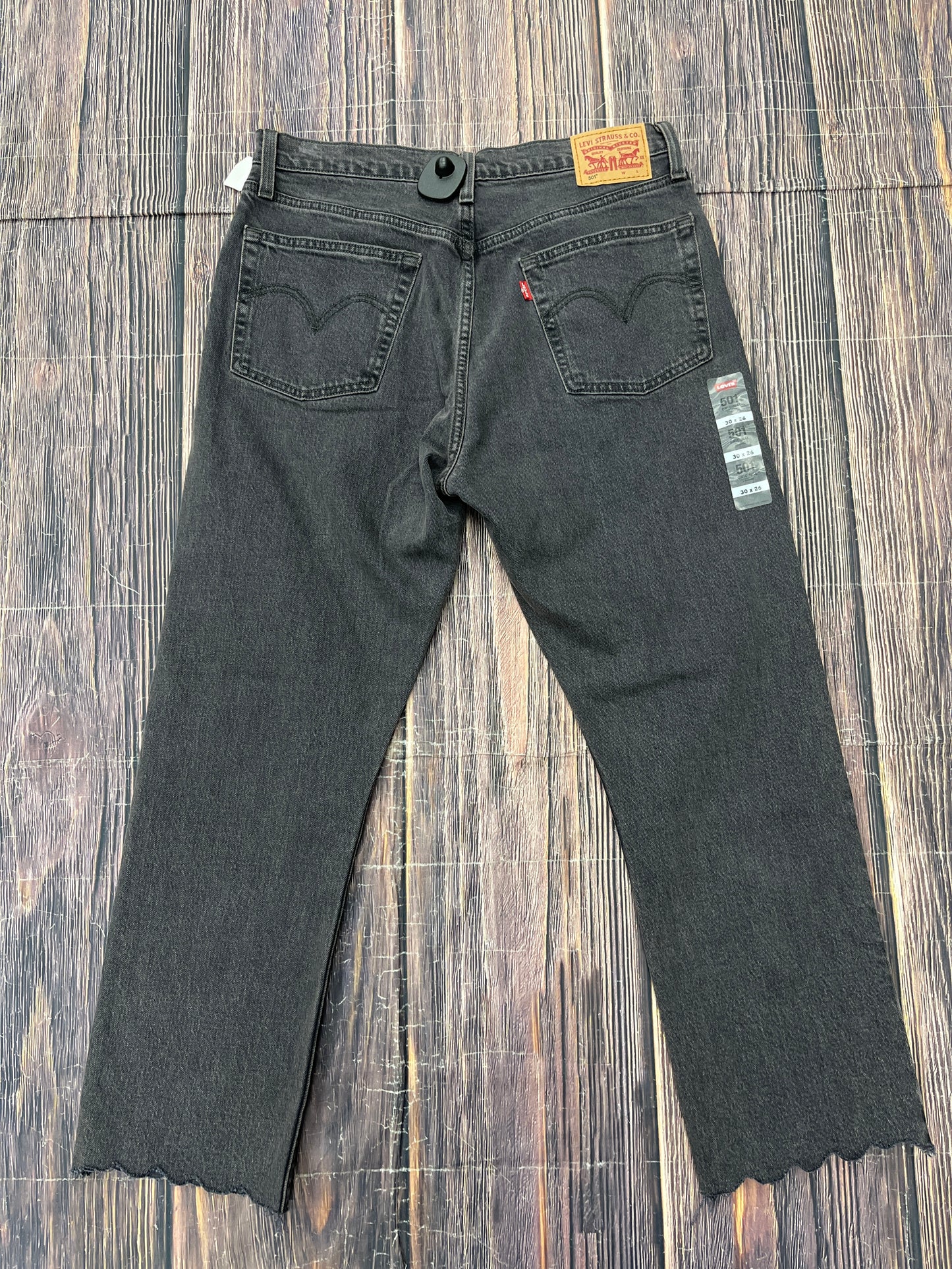 Jeans Boot Cut By Lee In Black Denim, Size: 10