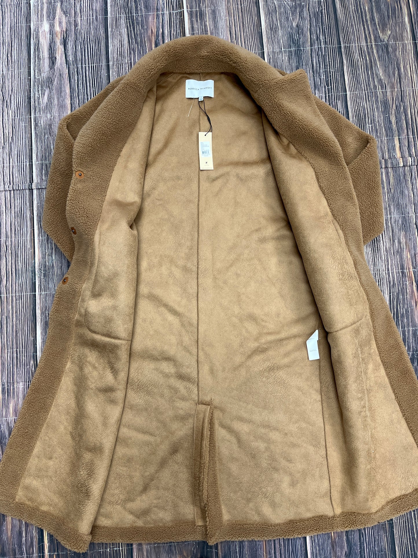 Coat Designer By Rebecca Minkoff In Tan, Size: S