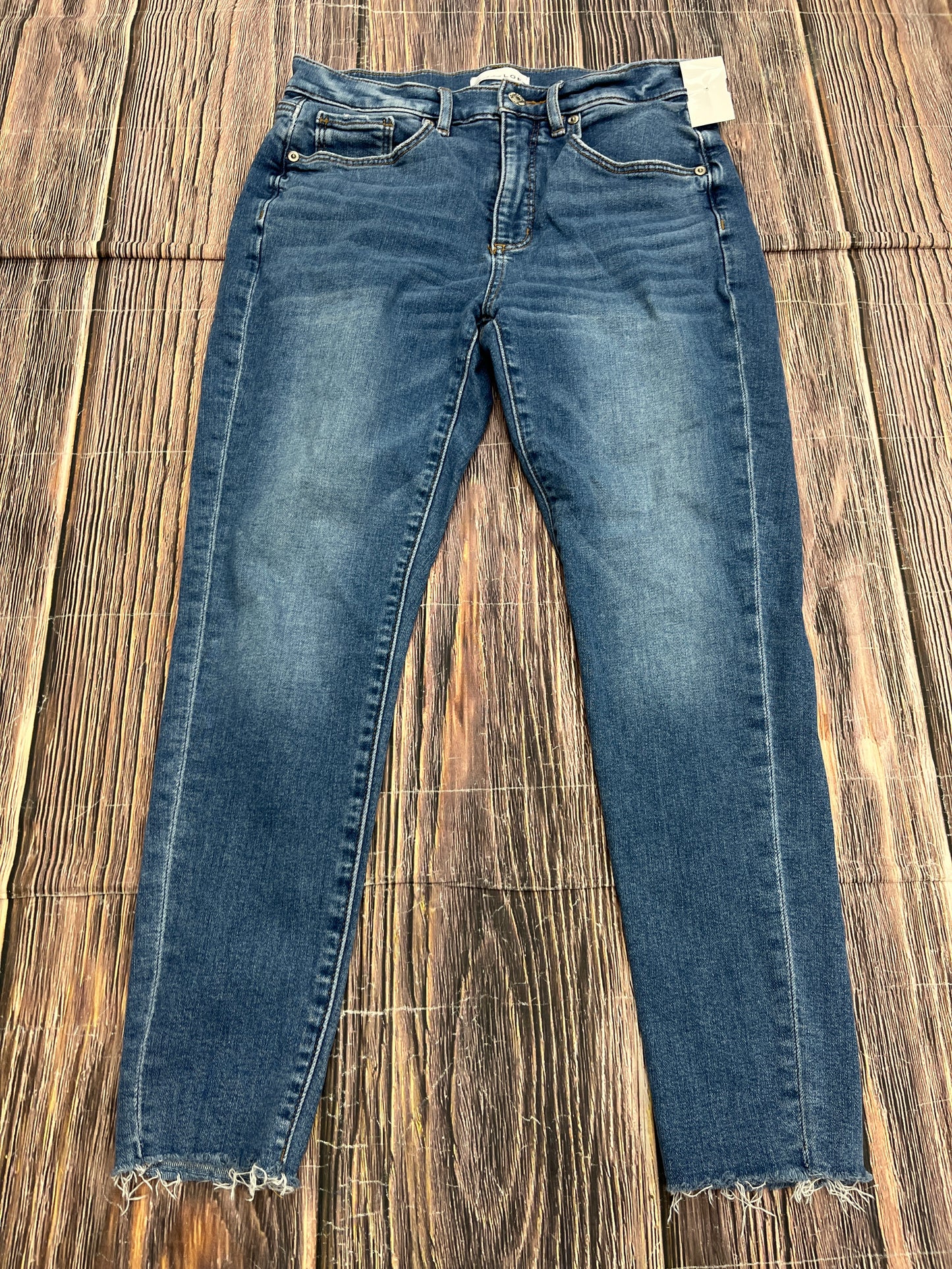 Jeans Skinny By Loft In Blue Denim, Size: 6