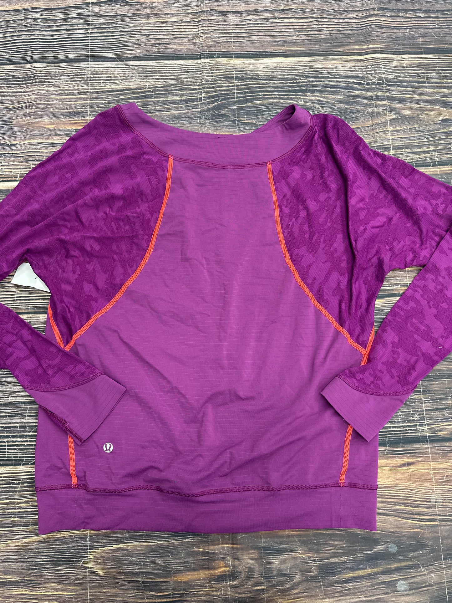 Athletic Top Long Sleeve Crewneck By Lululemon In Purple, Size: L