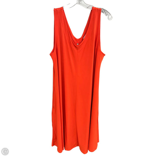 Dress Casual Midi By Chicos In Orange, Size: Xl