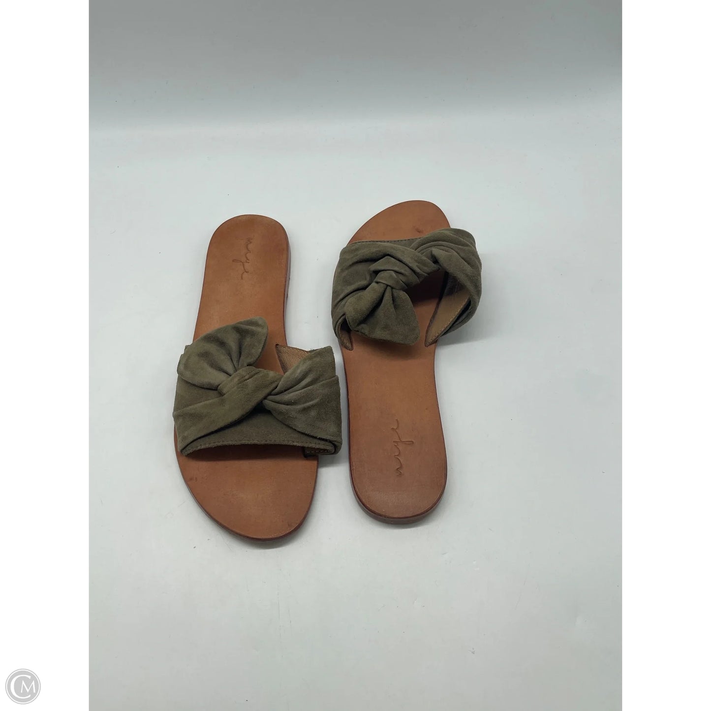 Sandals Flats By Clothes Mentor In Green, Size: 9.5