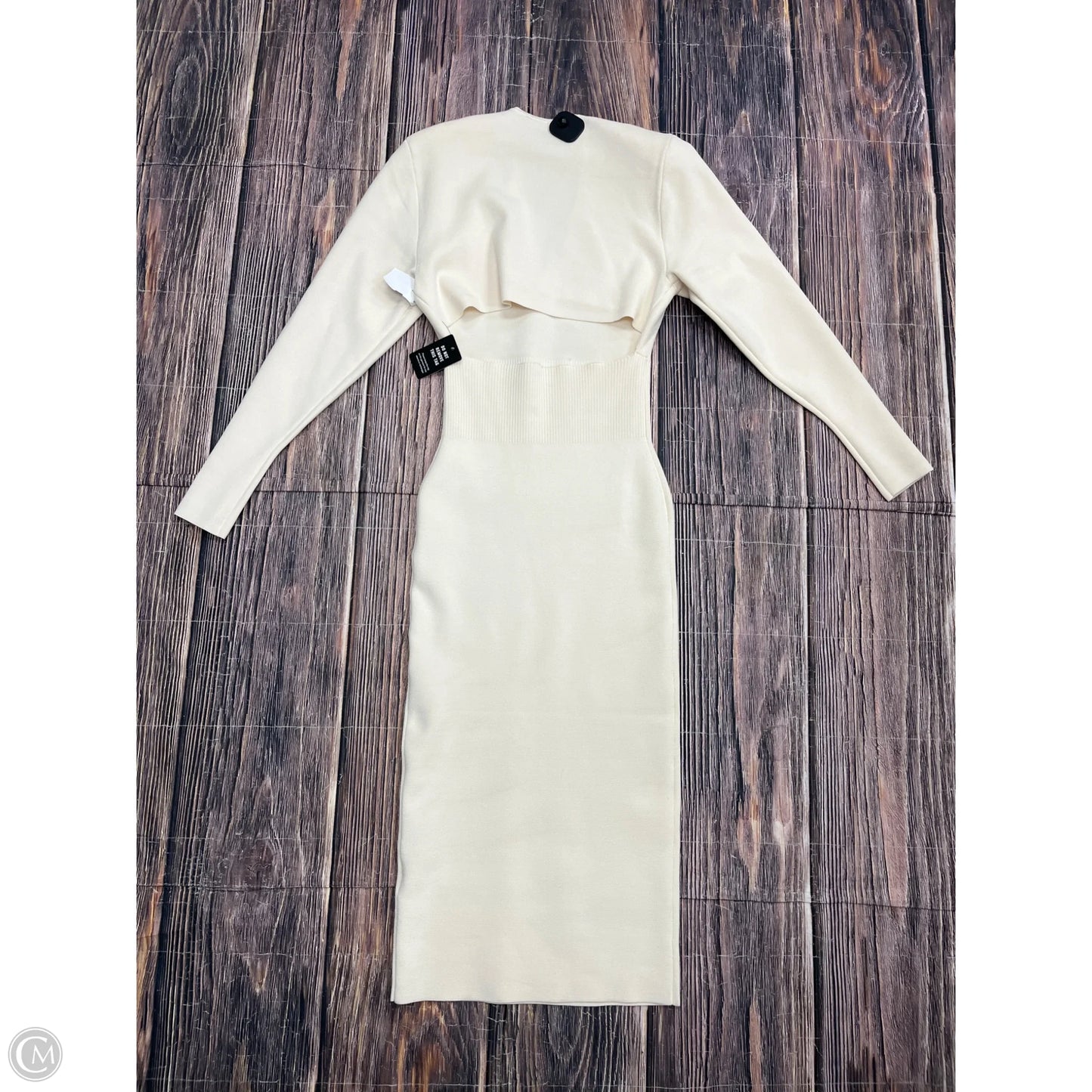 Dress Casual Midi By Express In Cream, Size: Xs