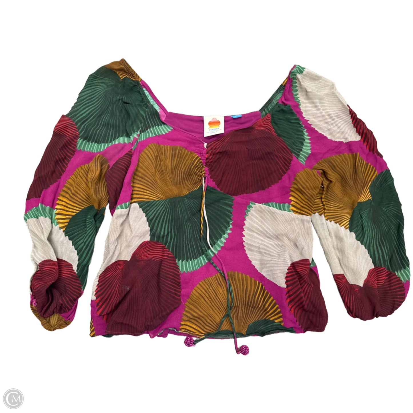 Top 3/4 Sleeve By Farm Rio In Purple, Size: Xl