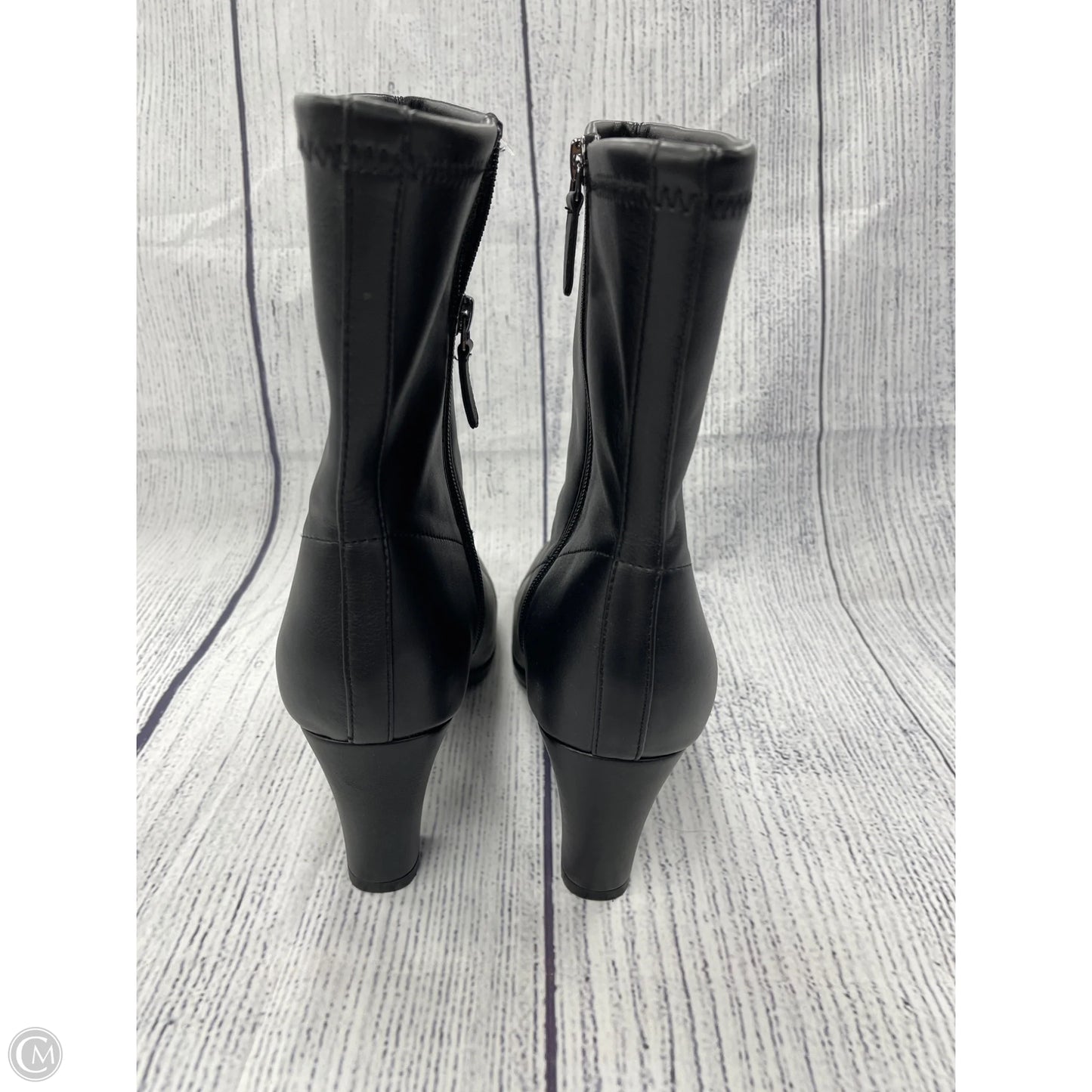 Boots Ankle Heels By Aerosoles In Black, Size: 11