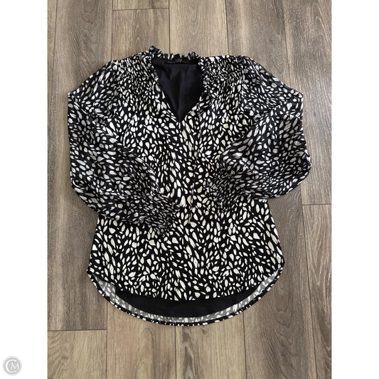 Top Long Sleeve By White House Black Market In Black, Size: M