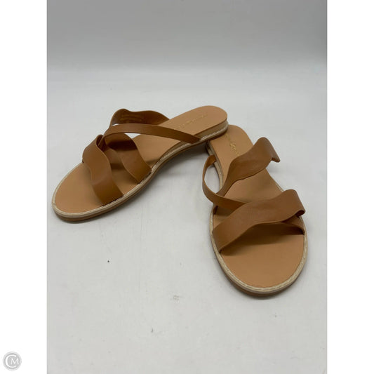 Sandals Flats By Clothes Mentor In Tan, Size: 6