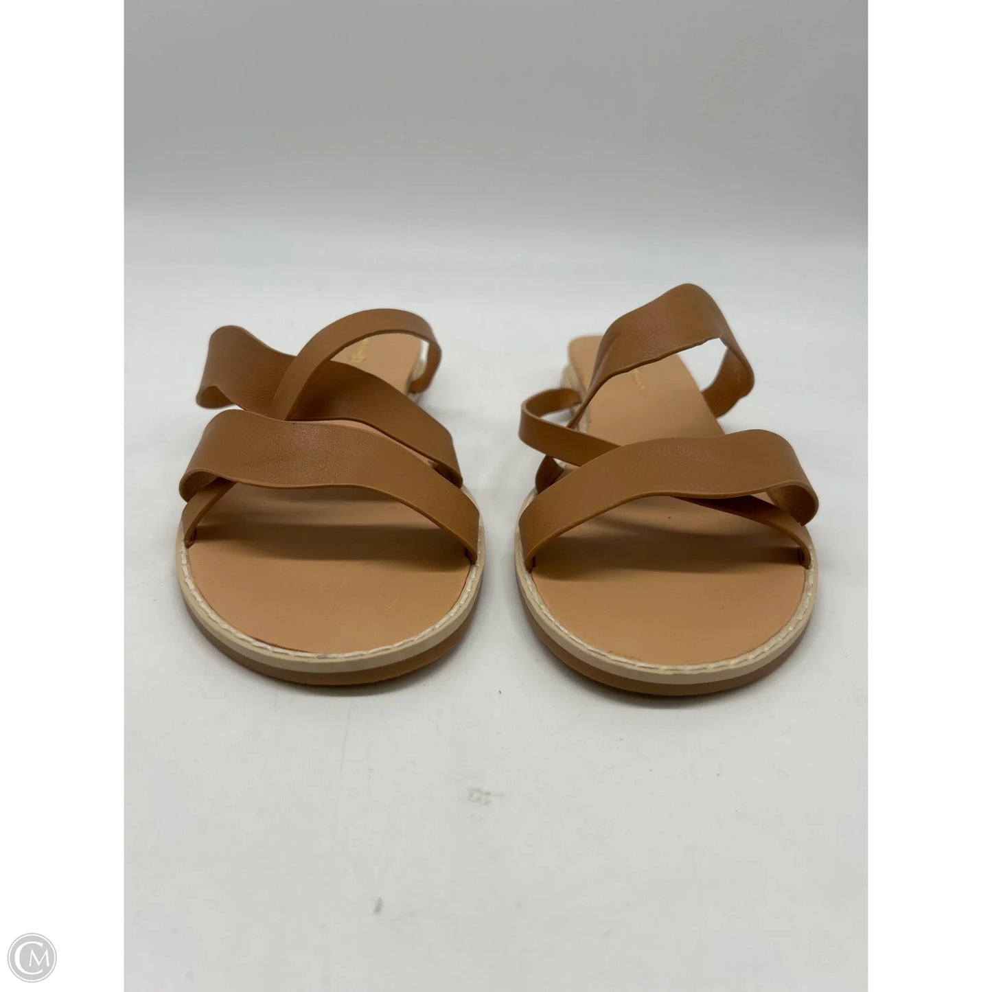 Sandals Flats By Clothes Mentor In Tan, Size: 6