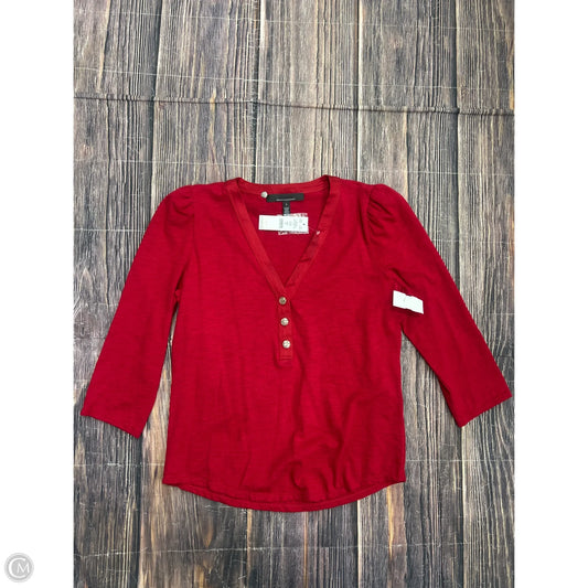 Top Long Sleeve By White House Black Market In Red, Size: S