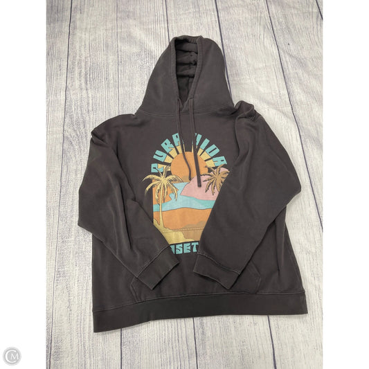 Sweatshirt Hoodie By Puravida In Grey, Size: Xl