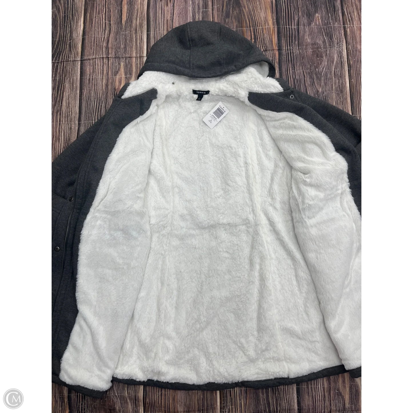 Jacket Utility By Torrid In Grey, Size: 1x
