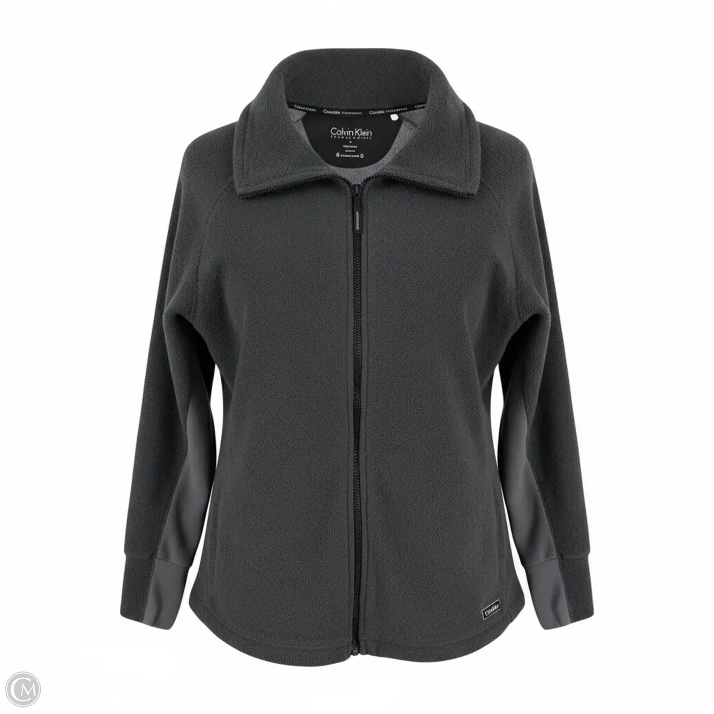 Jacket Fleece By Calvin Klein Performance In Grey, Size: 1x