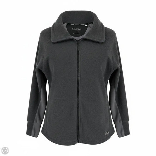Jacket Fleece By Calvin Klein Performance In Grey, Size: 1x