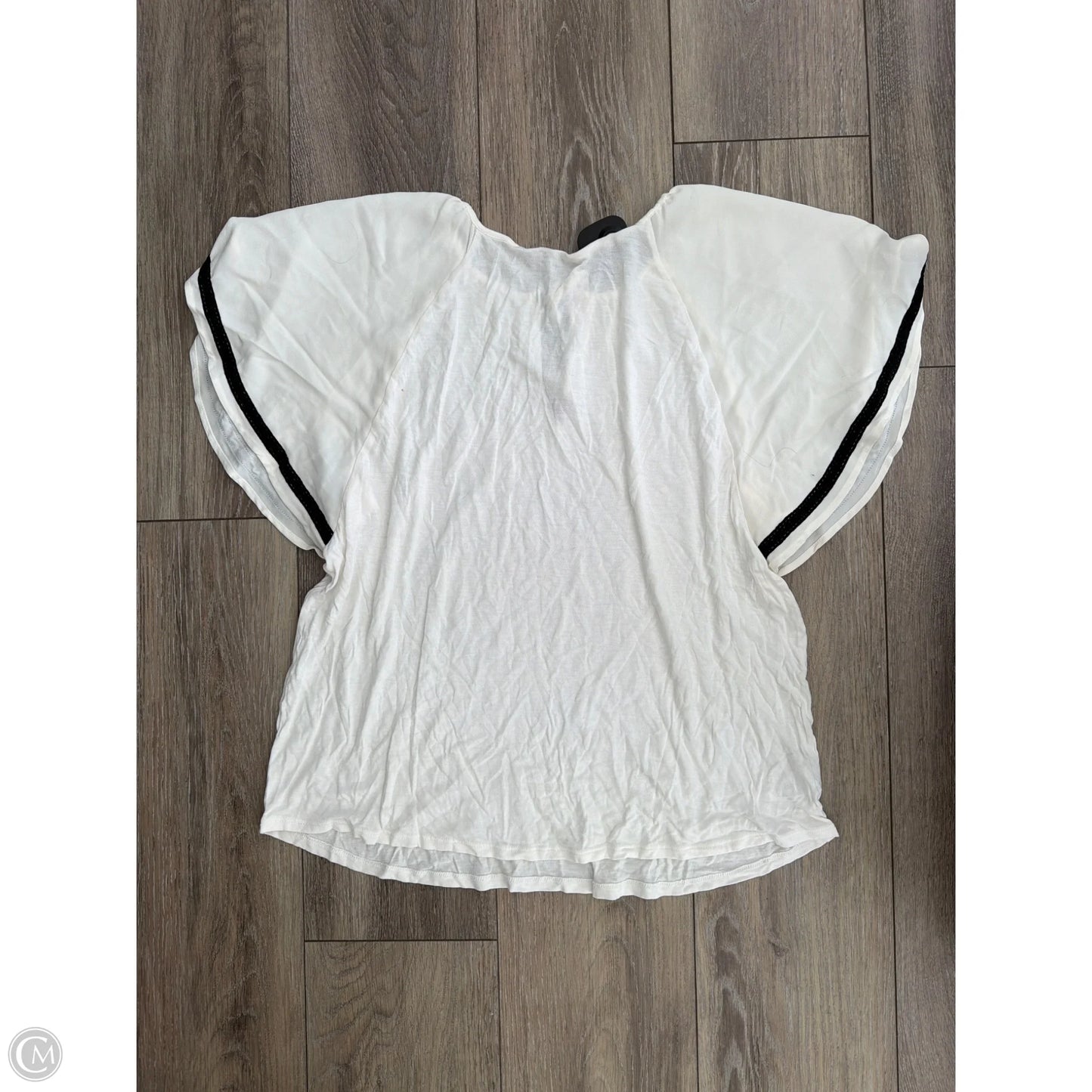 Top Short Sleeve By Loft In White, Size: L