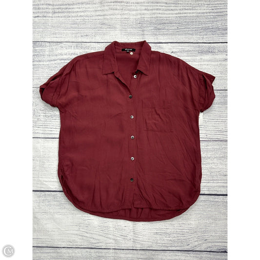 Top Short Sleeve By Madewell In Red, Size: Xs