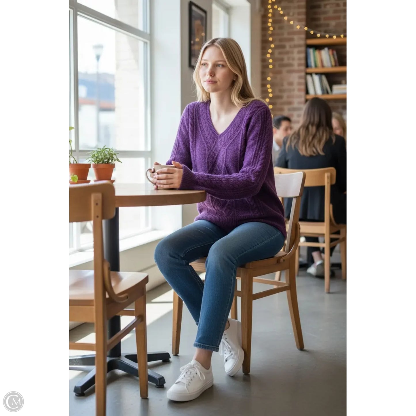 Sweater By Talbots In Purple, Size: Xs