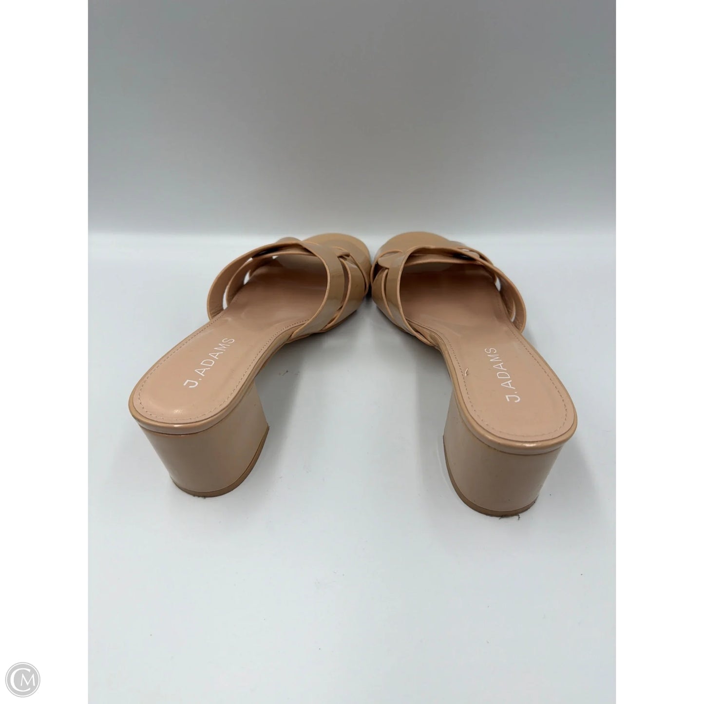 Sandals Heels Block By Clothes Mentor In Tan, Size: 7