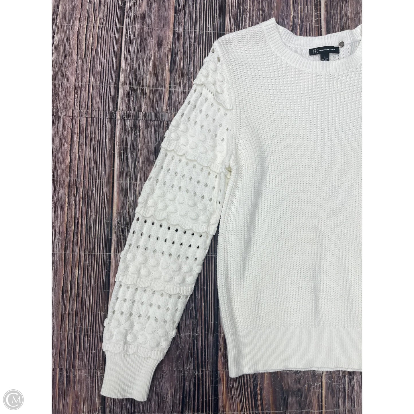 Sweater By Inc In White, Size: L