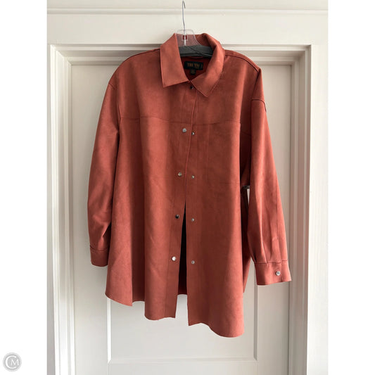 Jacket Shirt By Truth In Orange, Size: 1x