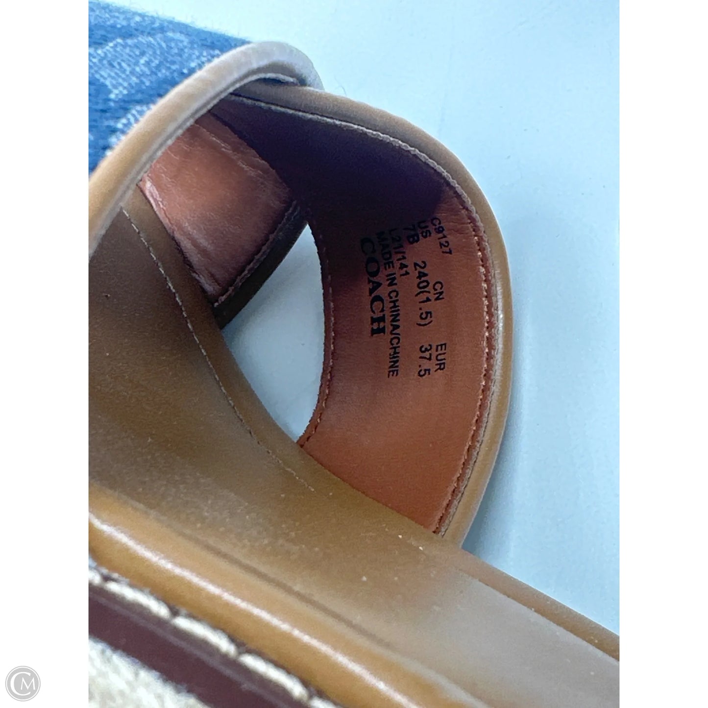 Sandals Designer By Coach In Blue, Size: 7