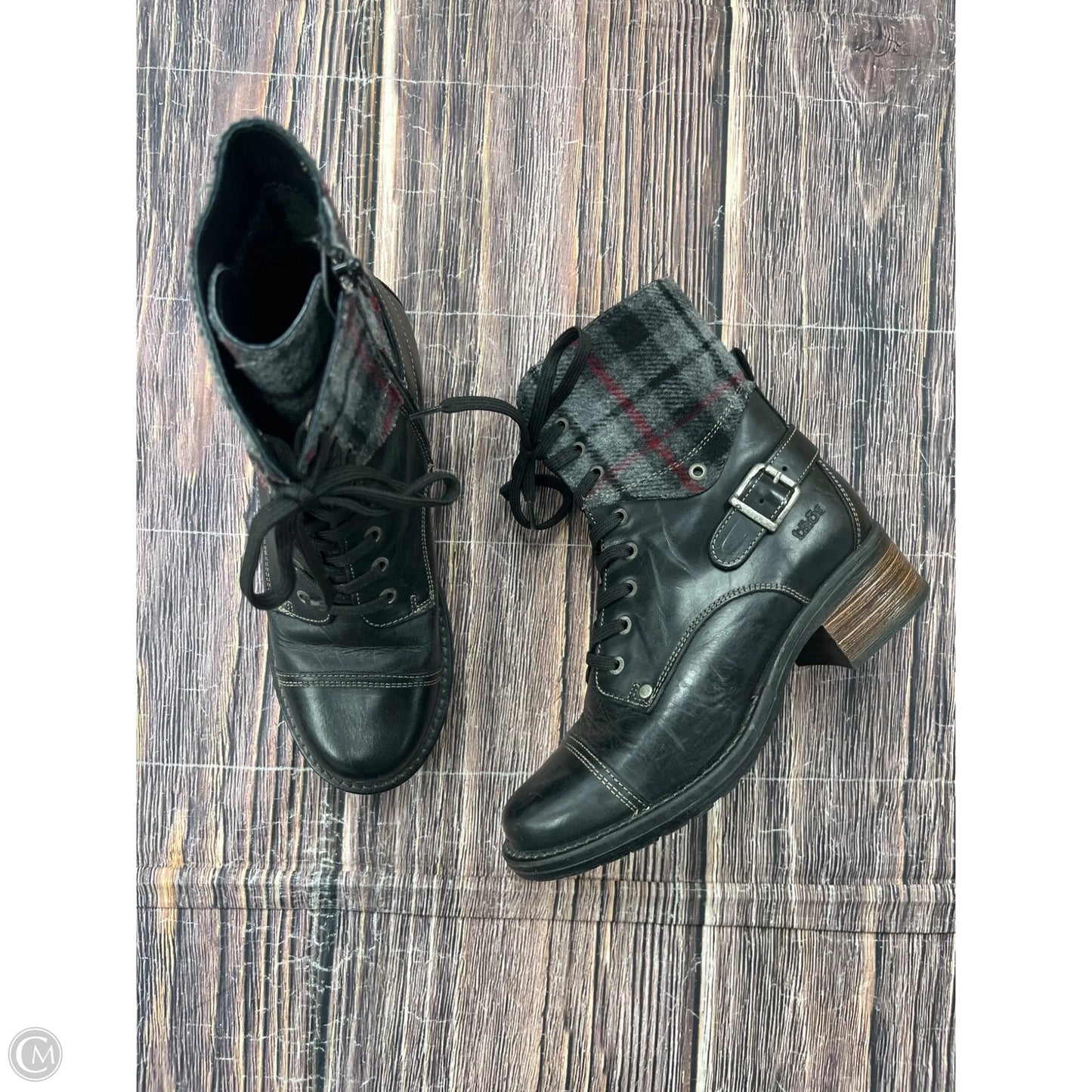 Boots Ankle Heels By Taos In Black, Size: 7.5