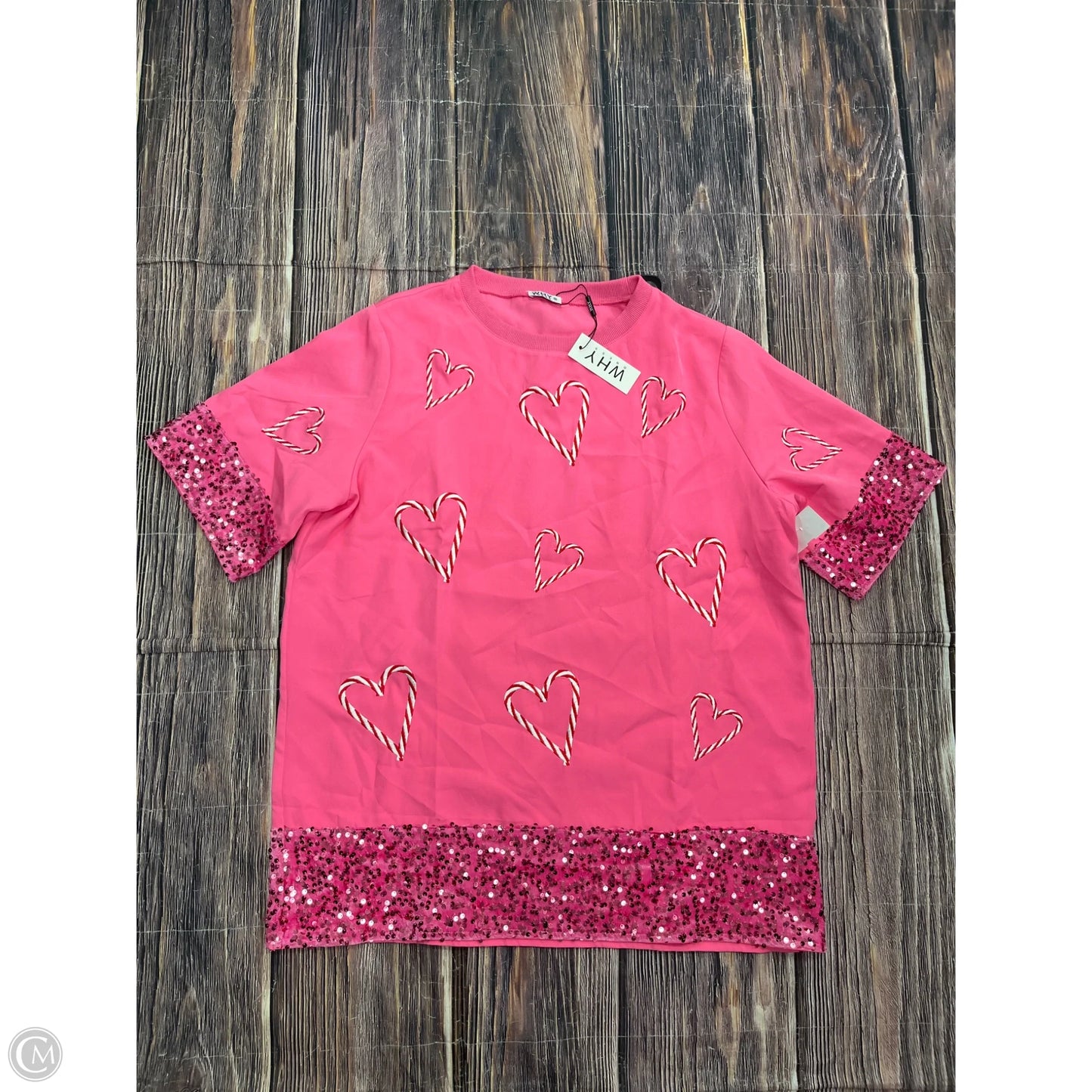 Top Short Sleeve By Why Dress In Pink, Size: M