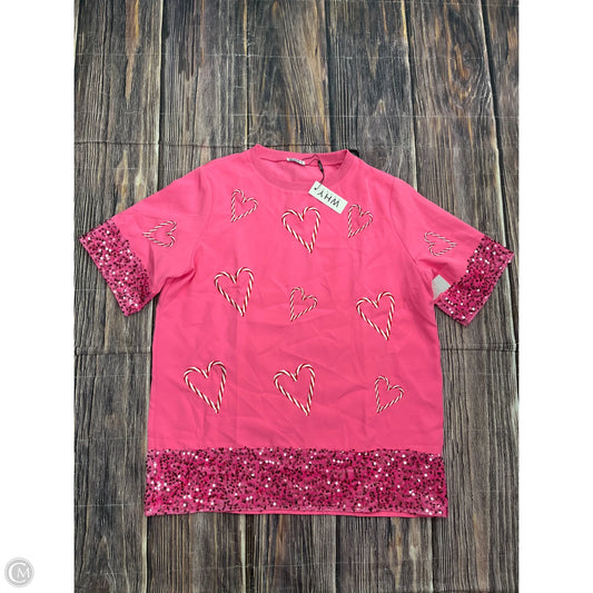 Top Short Sleeve By Why Dress In Pink, Size: M