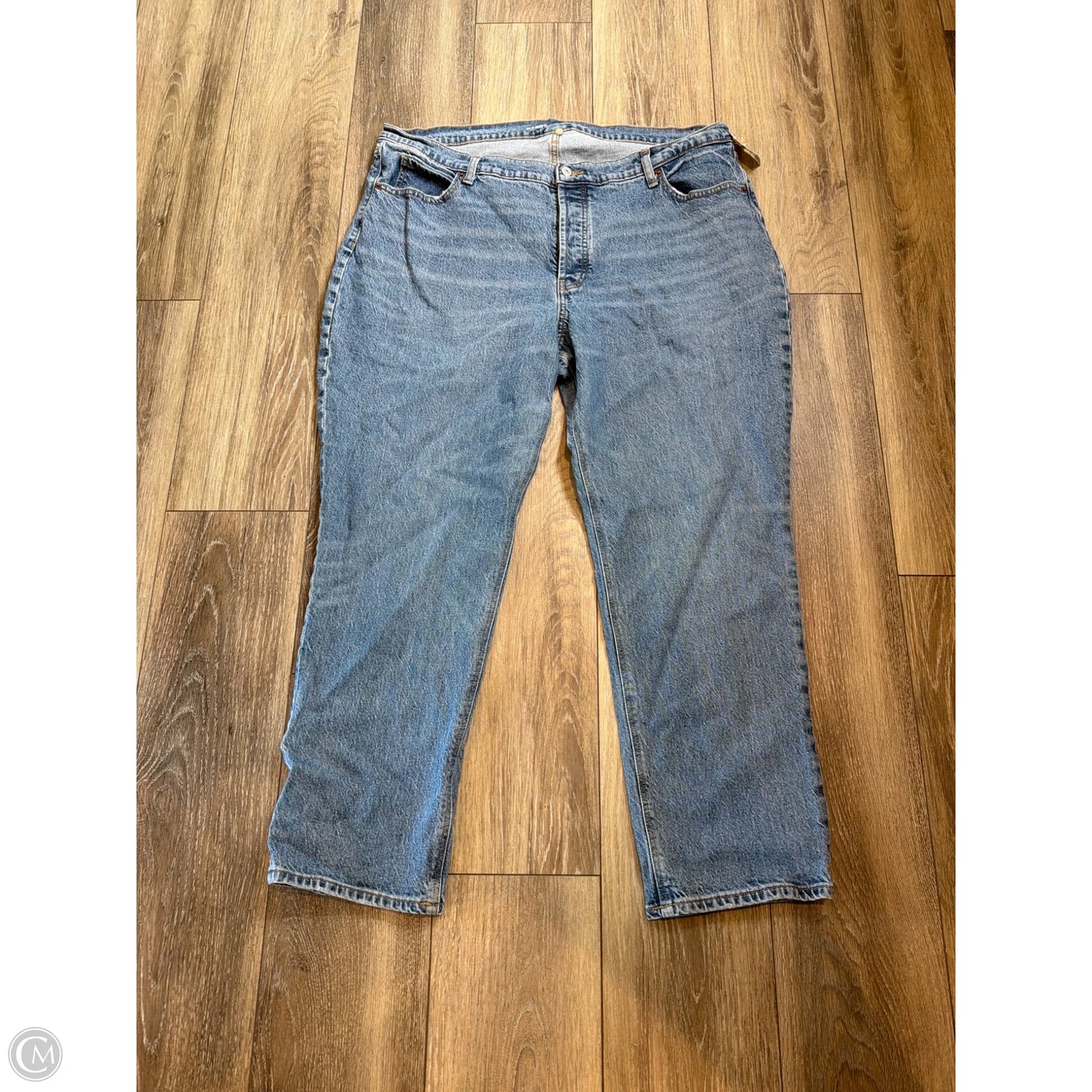 Jeans Straight By Old Navy In Blue Denim, Size: 18