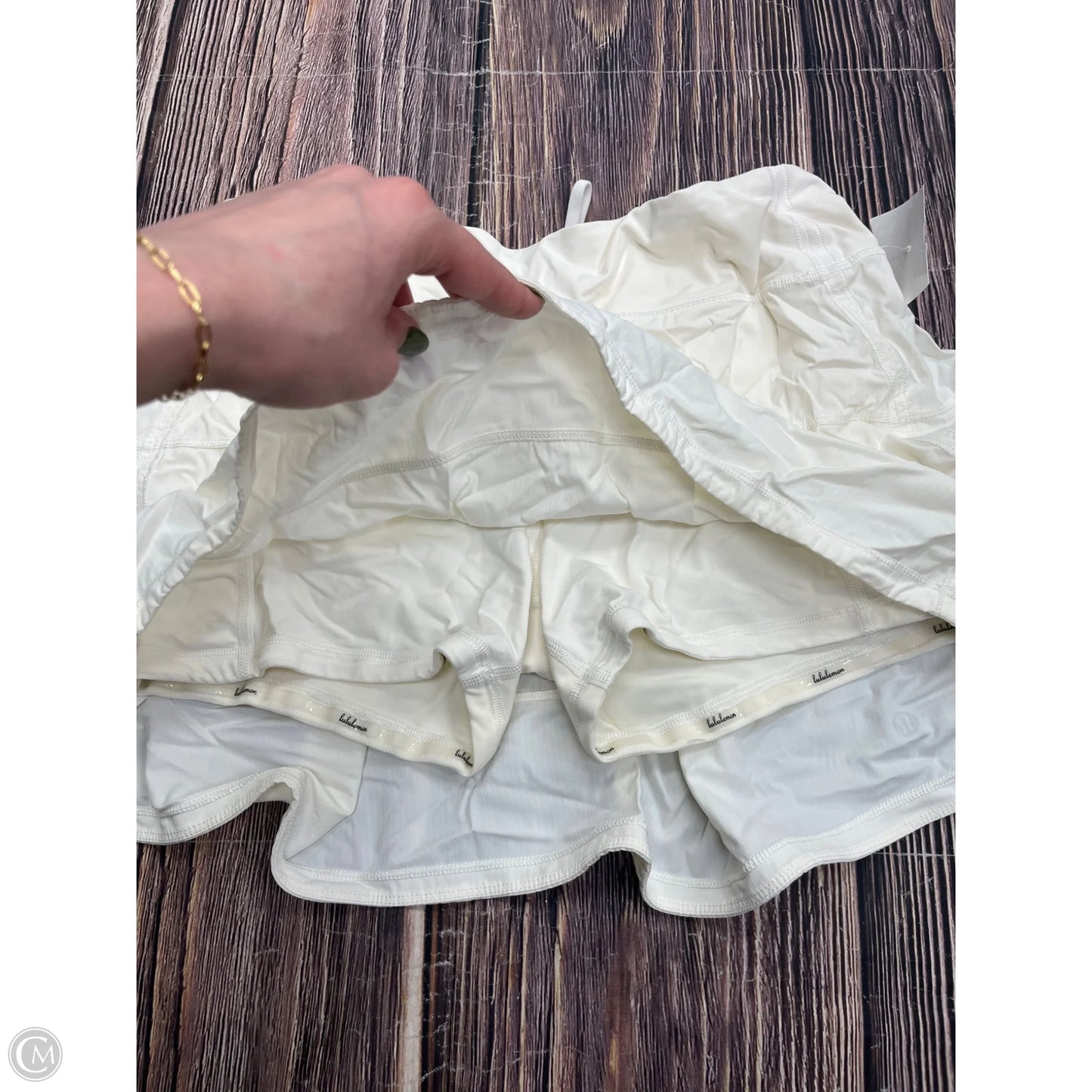 Athletic Skirt By Lululemon In White, Size: 8