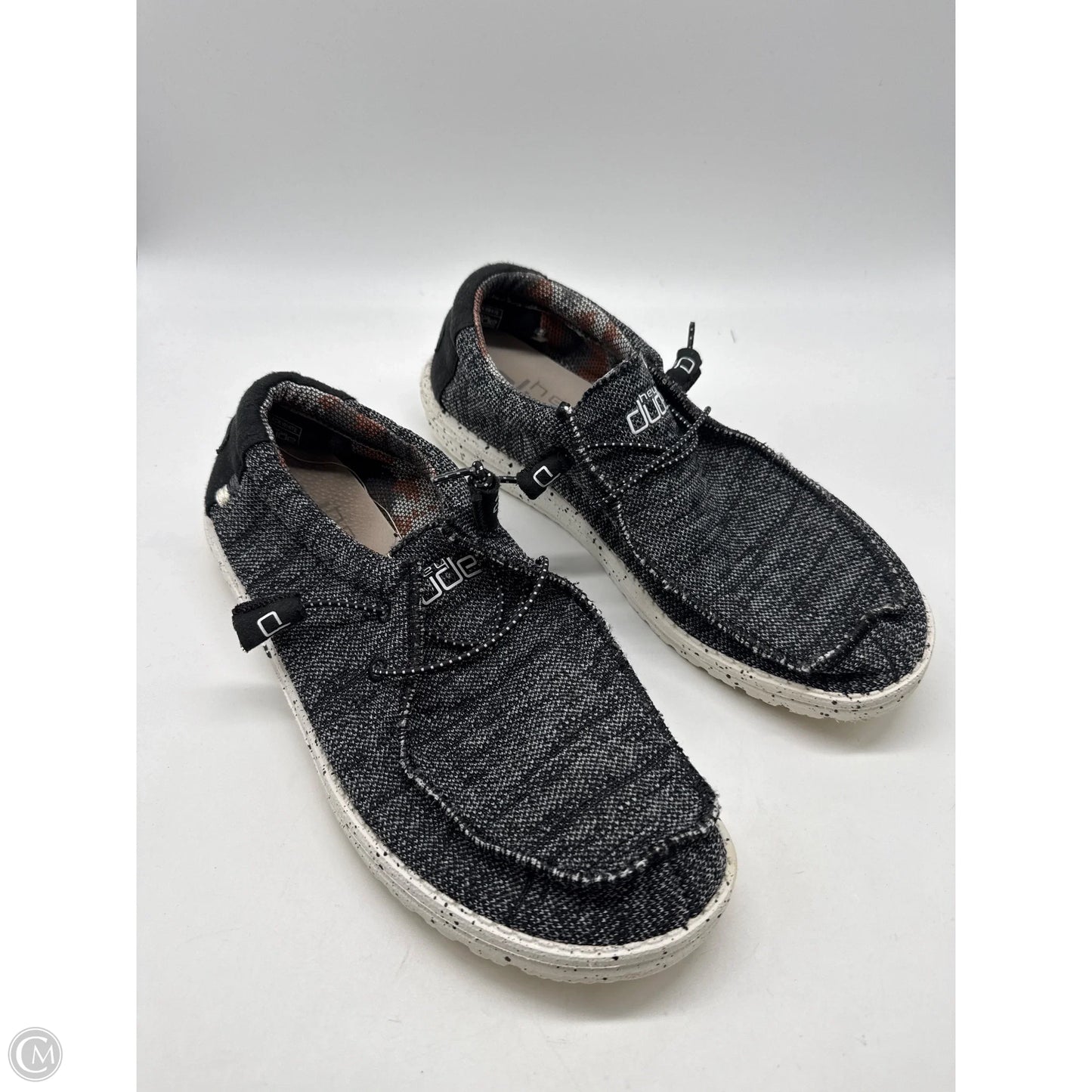 Shoes Sneakers By Hey Dude In Black, Size: 10