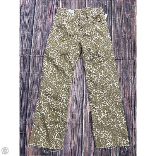 Jeans Wide Leg By Zara In Tan Denim, Size: 4