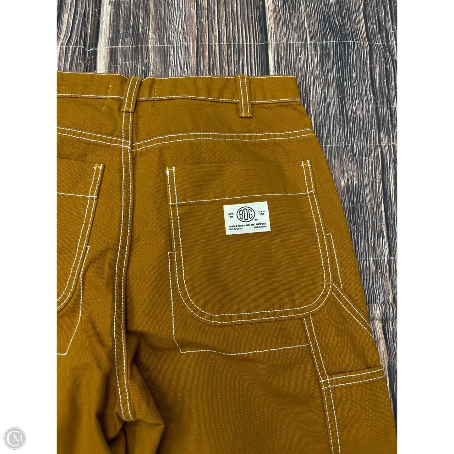 Jeans Straight By Bdg In Yellow Denim, Size: 4