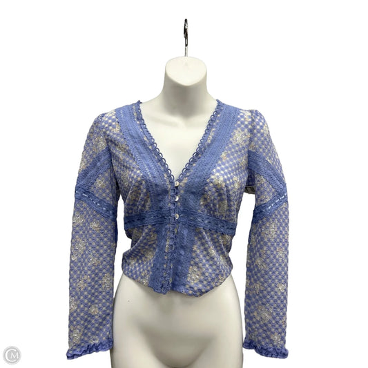 Top Long Sleeve By Free People In Blue, Size: Xs