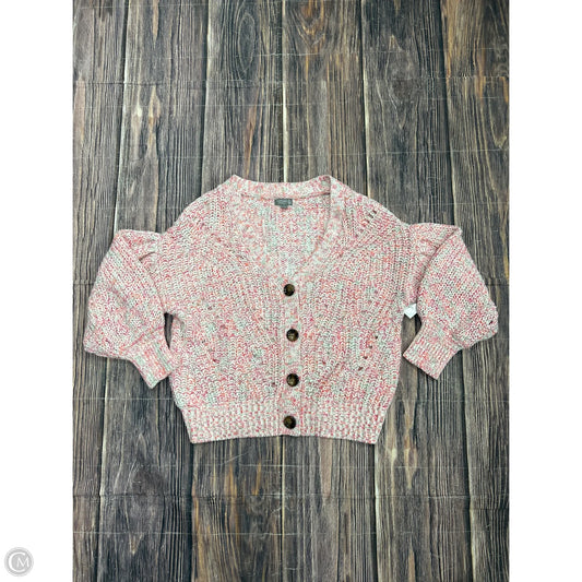 Sweater Cardigan By Clothes Mentor In Pink, Size: L