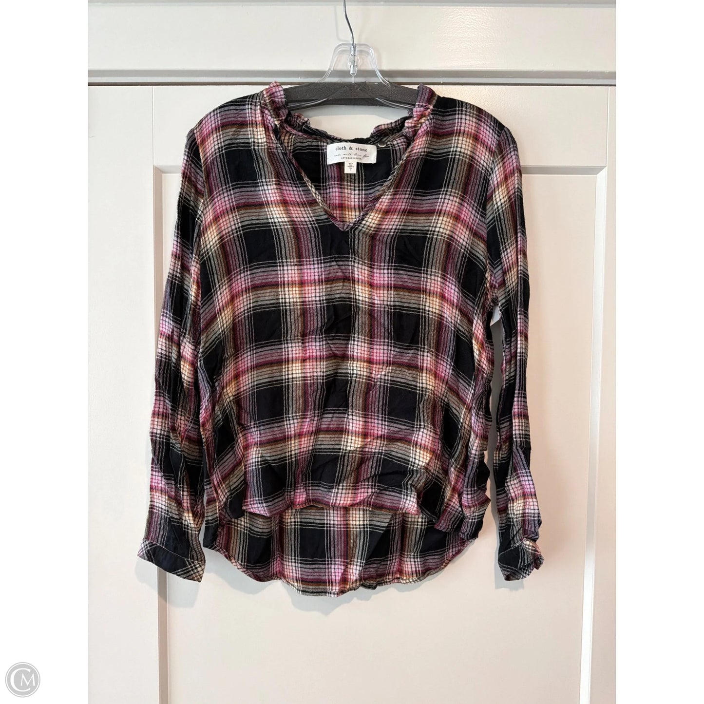 Top Long Sleeve By Cloth & Stone In Black, Size: S