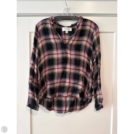 Top Long Sleeve By Cloth & Stone In Black, Size: S