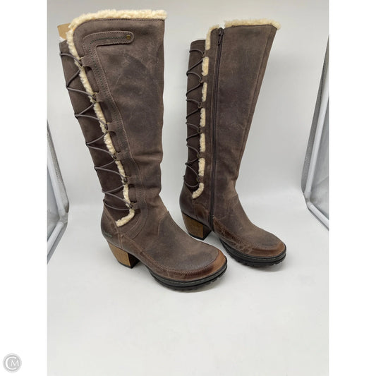 Boots Mid-calf Heels By Jambu In Brown, Size: 7