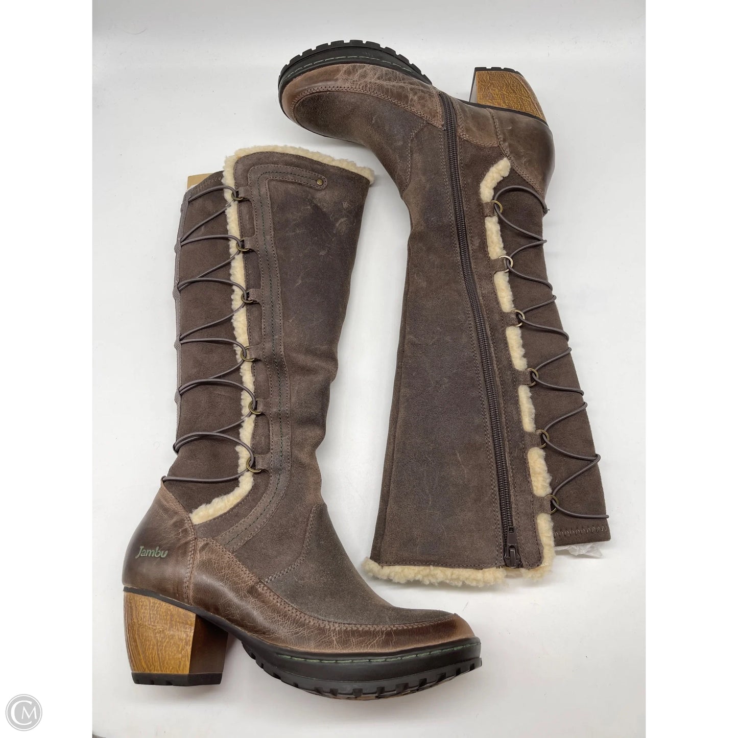 Boots Mid-calf Heels By Jambu In Brown, Size: 7