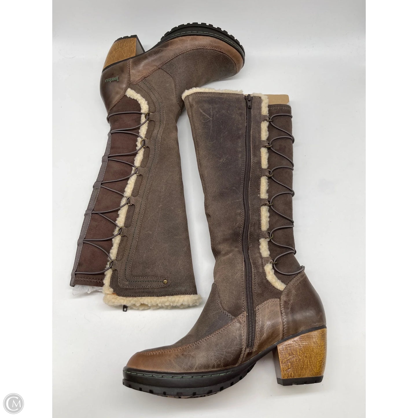 Boots Mid-calf Heels By Jambu In Brown, Size: 7