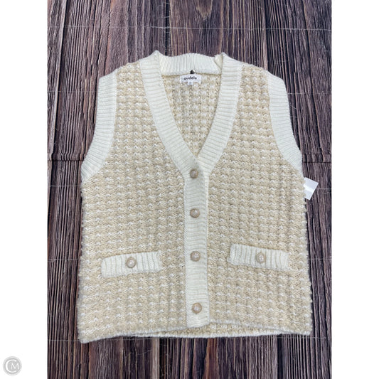 Vest Sweater By Clothes Mentor In Cream, Size: Xs