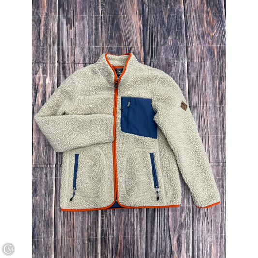 Jacket Fleece By Eddie Bauer In Cream, Size: M