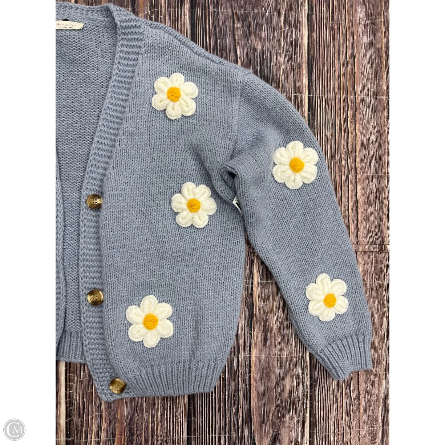 Sweater Cardigan By Doe & Rae In Blue, Size: S