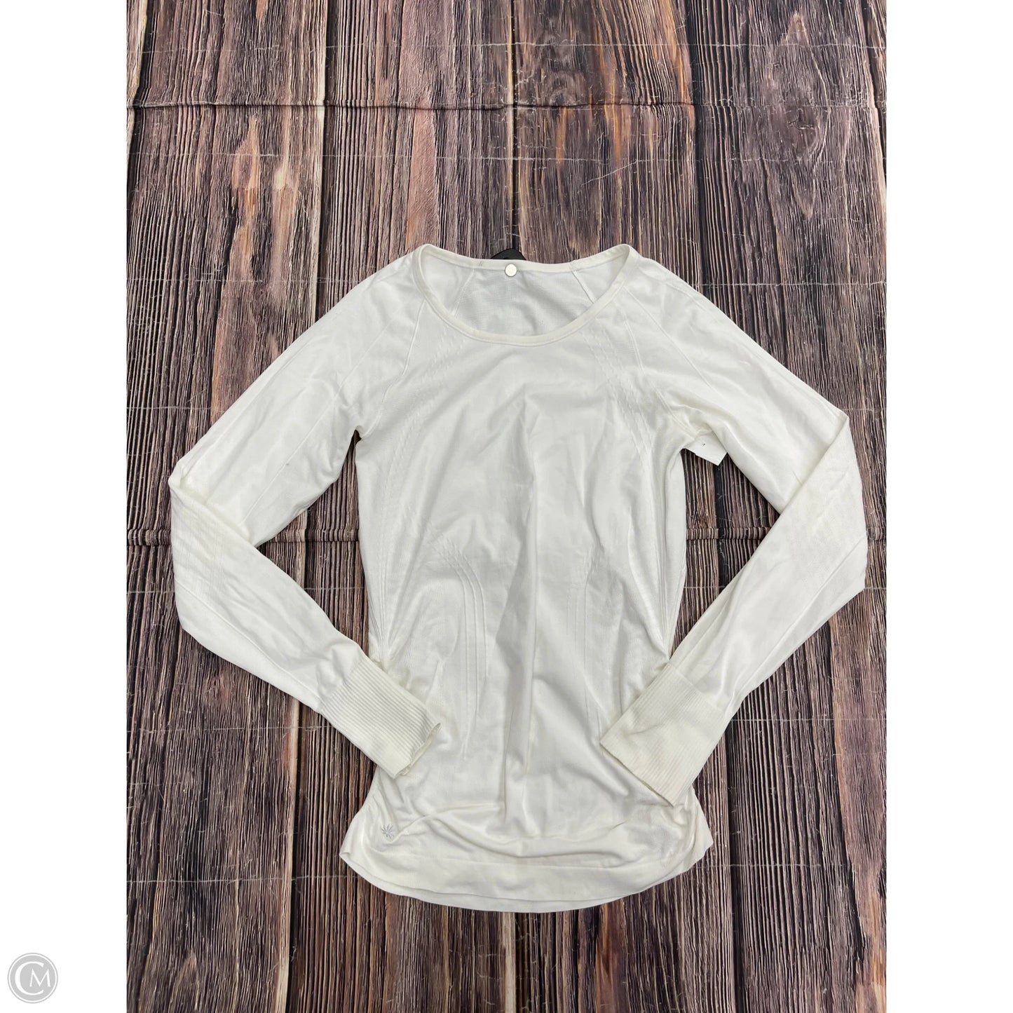 Athletic Top Long Sleeve Crewneck By Athleta In White, Size: 6