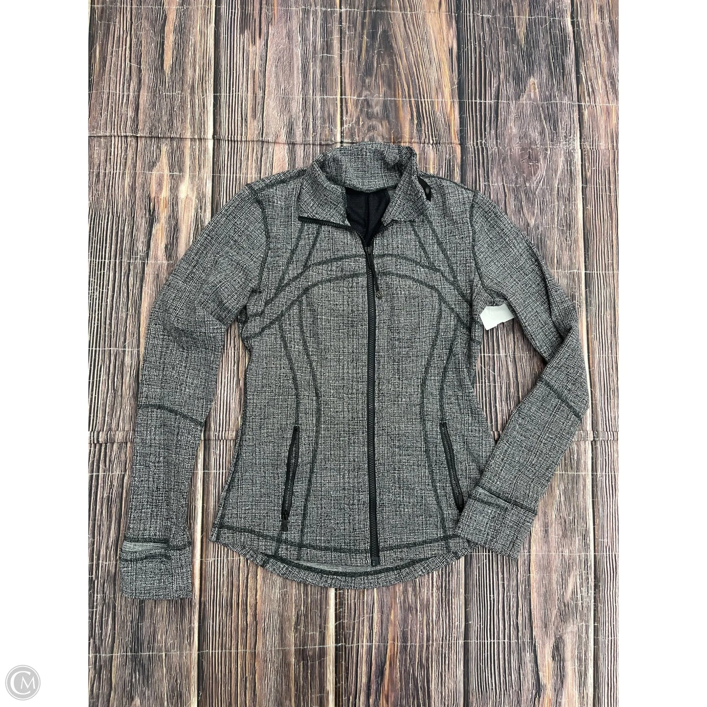 Athletic Jacket By Lululemon In Black, Size: 8