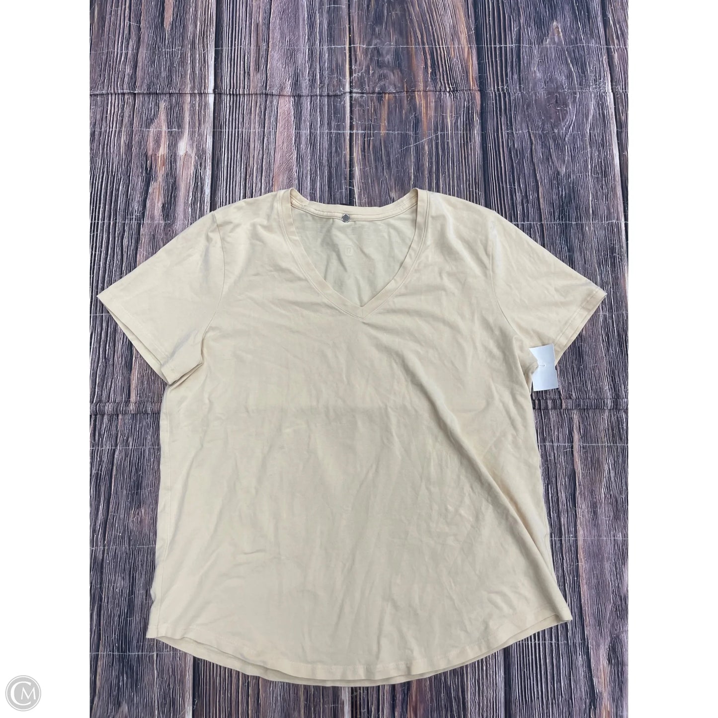 Athletic Top Short Sleeve By Lululemon In Yellow, Size: 8