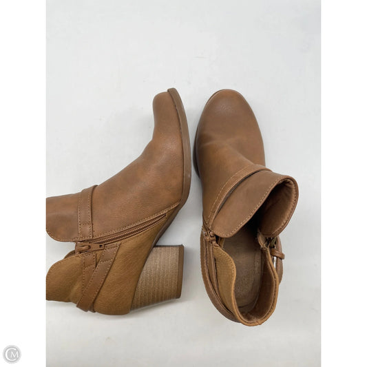 Boots Ankle Heels By Bare Traps In Tan, Size: 8.5