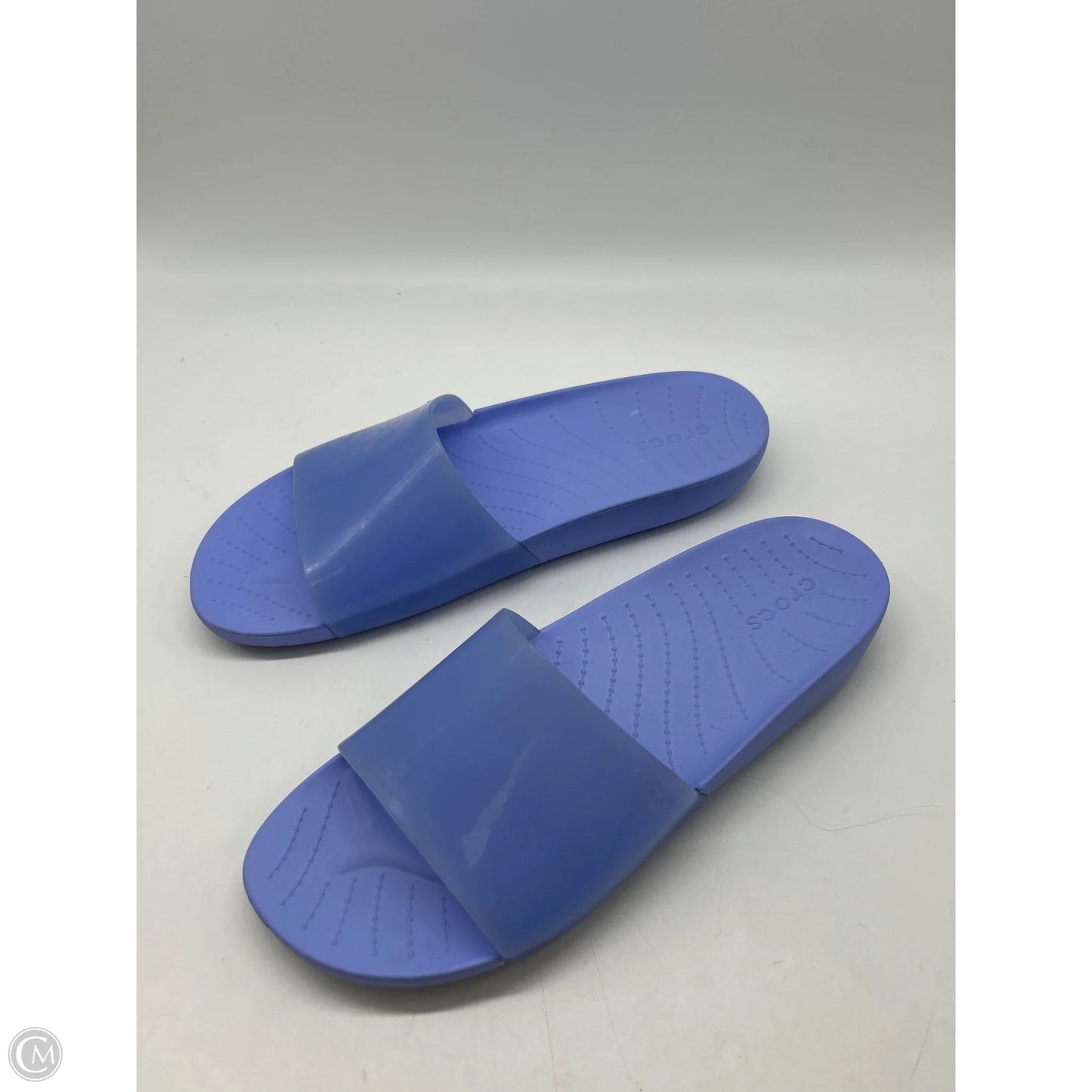 Sandals Flats By Crocs In Purple, Size: 9