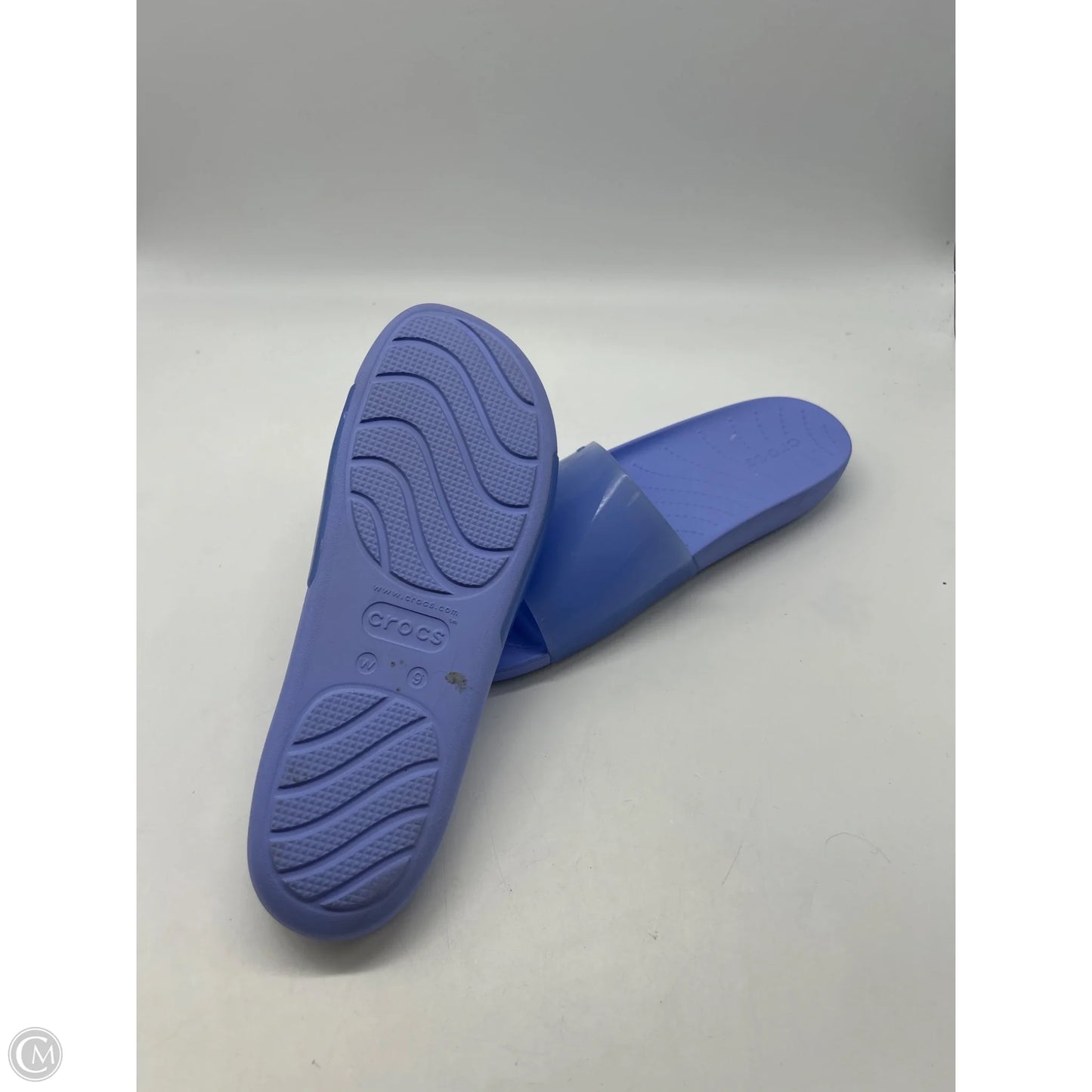 Sandals Flats By Crocs In Purple, Size: 9