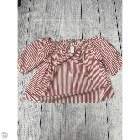 Top Short Sleeve By Loft In Pink, Size: 24