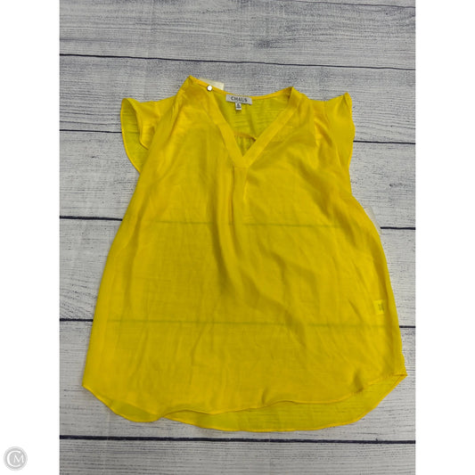 Top Sleeveless By Chaus In Yellow, Size: M